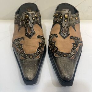 J.Renee Metallic and Tan Western Boots
